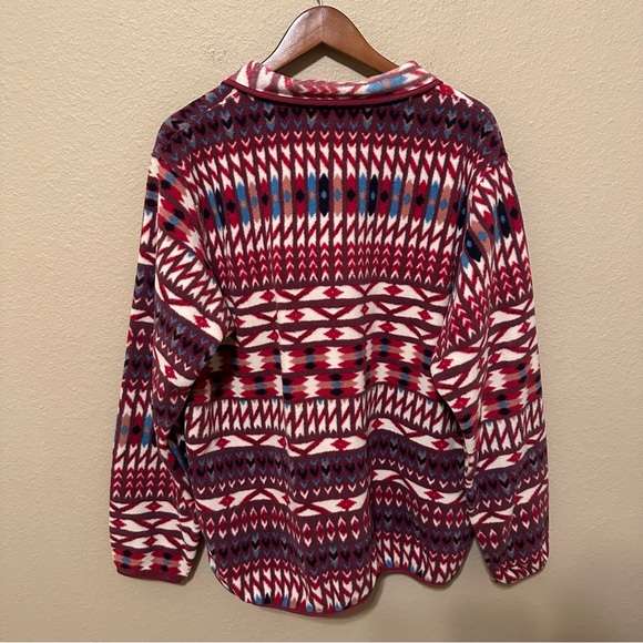 Patagonia Women’s Synchilla Snap-T Kuta Klamath Dark Curant Fleece Pullover - Picture 2 of 4